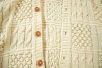 Vintage 1980s 3D Knit Cardigan Sweater