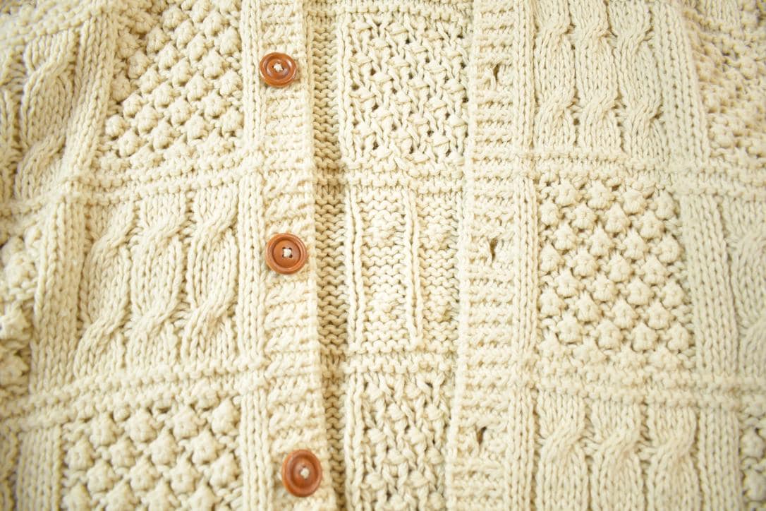 Vintage 1980s 3D Knit Cardigan Sweater