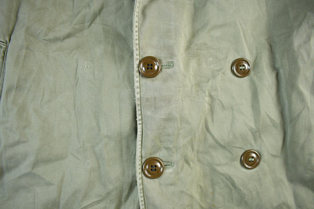 Vintage 1951 A. Dubois & Sons Hooded Wool Lined Overcoat Men's Medium