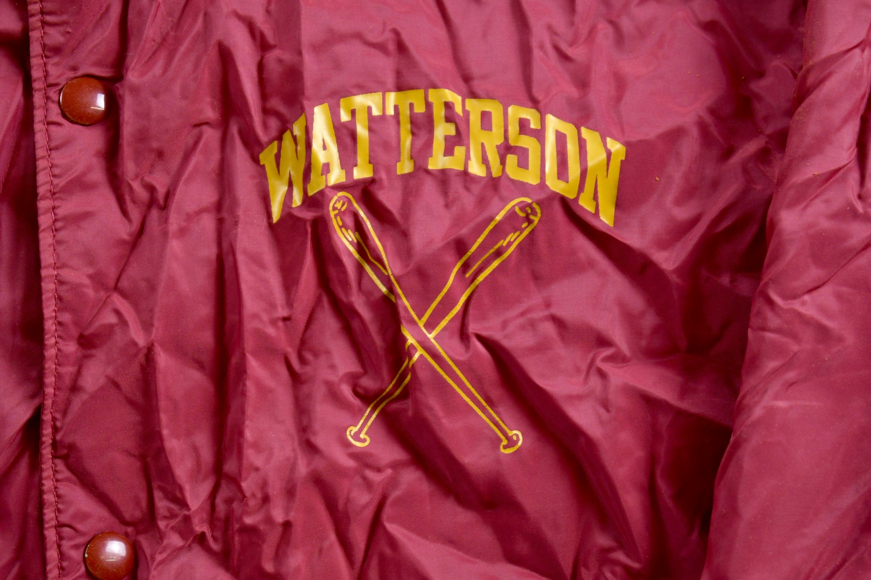 Vintage 1990s Champion Sportswear Satin Snap Button Bomber