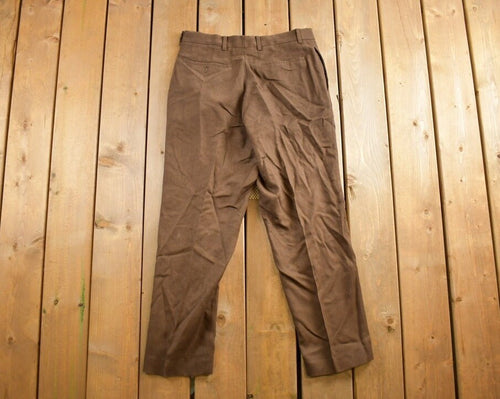 Vintage 1990s Brown Wool Trousers Size 32x28/ 1990s Wool Pants / Streetwear / True Vintage / Vintage Workwear / Dress Pants