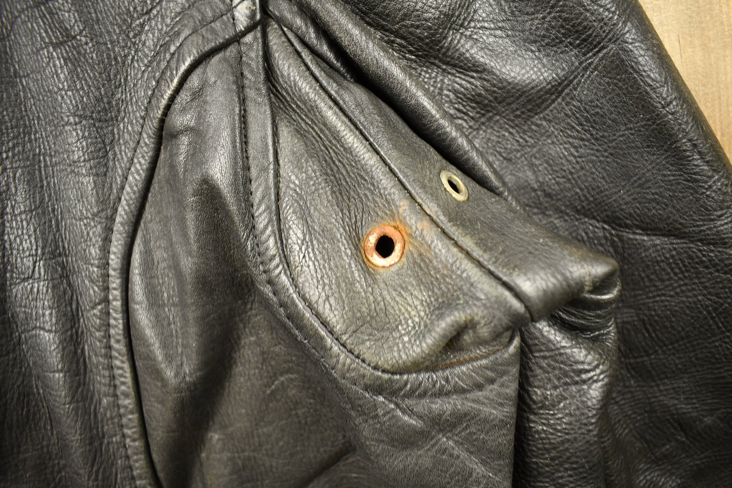 Vintage 1980s Distressed Leather Motorcycle Jacket