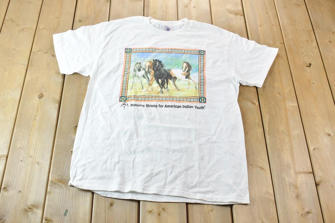Vintage 1990s Single Stitch Graphic Horse T-Shirt