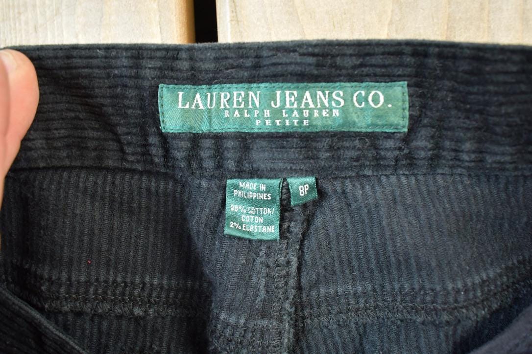 Vintage 1990s Ralph Lauren Petite Corduroy Pants Co Size 30 x 26