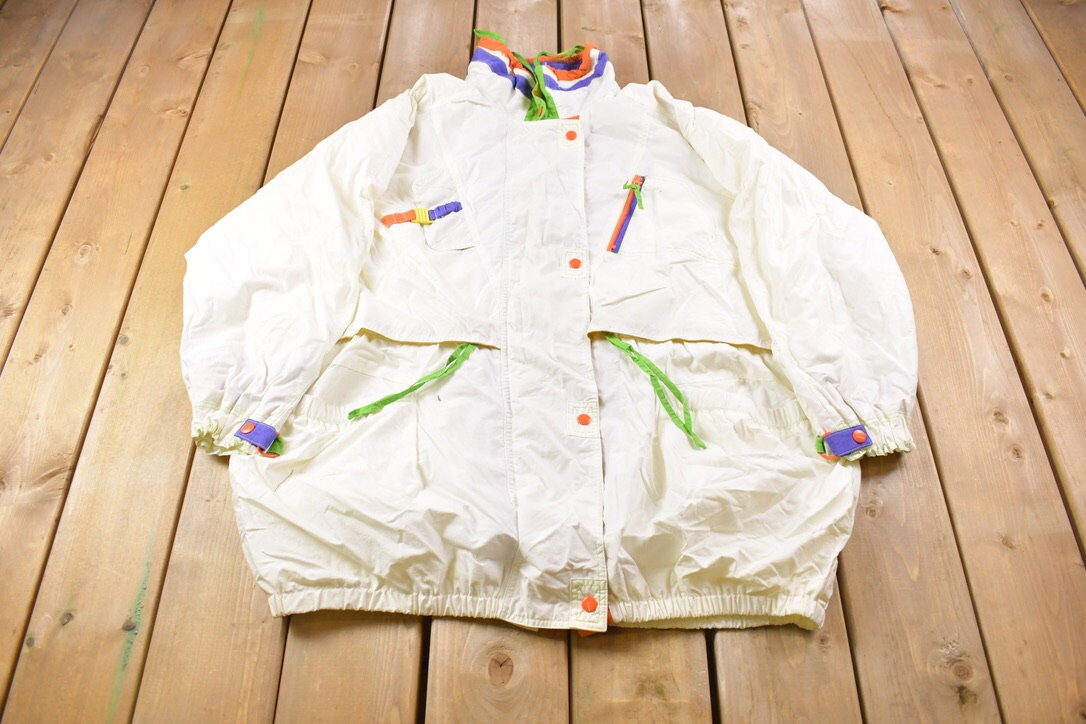Vintage 1980s Gallery Woman Full Zip Windbreaker Jacket