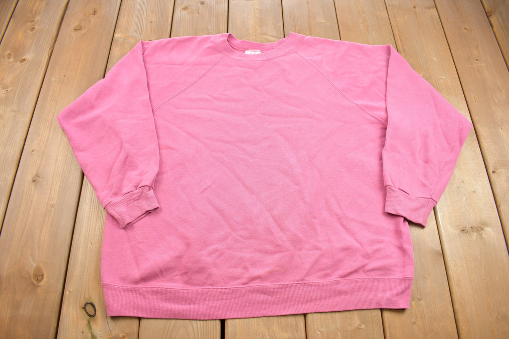 Vintage 1990s Hanes Blank Pink Button Up Shirt