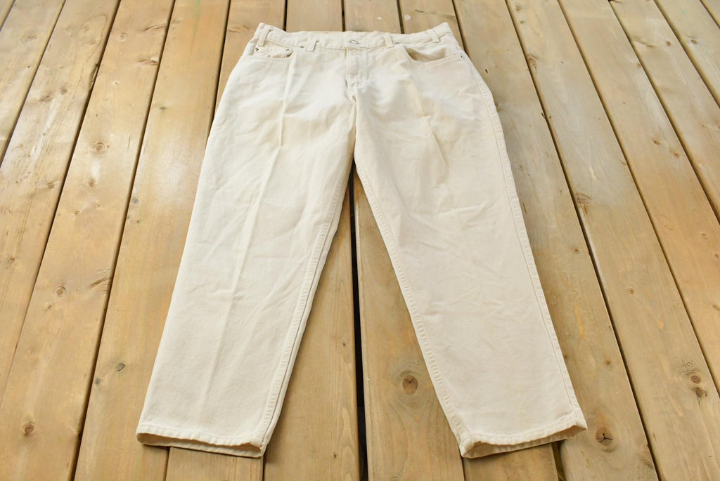 Vintage 1990s Levi's Gold Tab 545 Loose Fit Denim Jeans Men's 37 x 30 / 90s Denim / White Denim / Streetwear / Made in USA