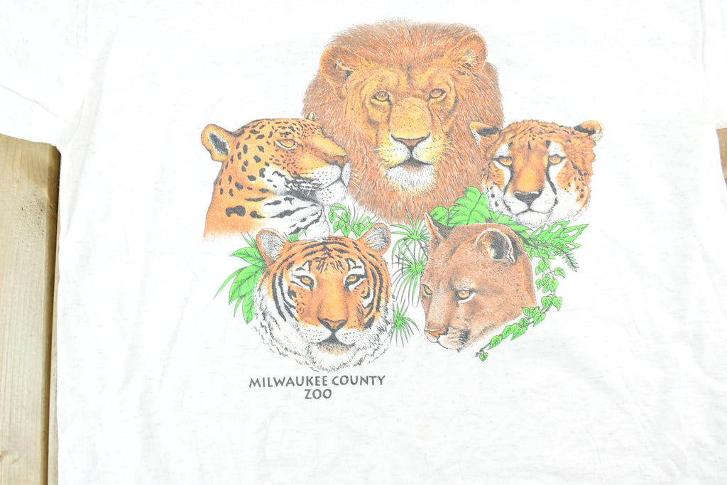 Vintage 1980s Milwaukee County Zoo Lions Single Stitch T-Shirt