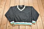 Vintage 1990s Blank V-Neck Crewneck Sweatshirt