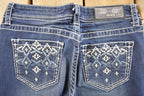 Vintage Deadstock Y2K Grace LA Bedazzled Low Rise Jeans Women's Size 27 x 31