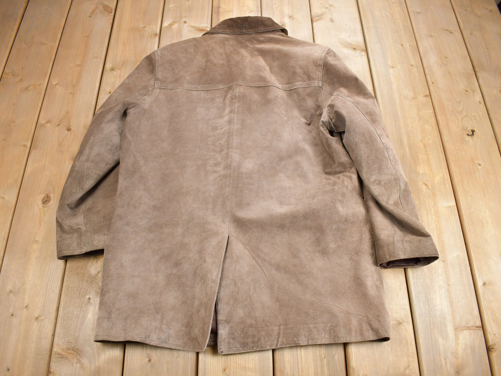 Vintage 1990s David Brooks Brown Leather Jacket