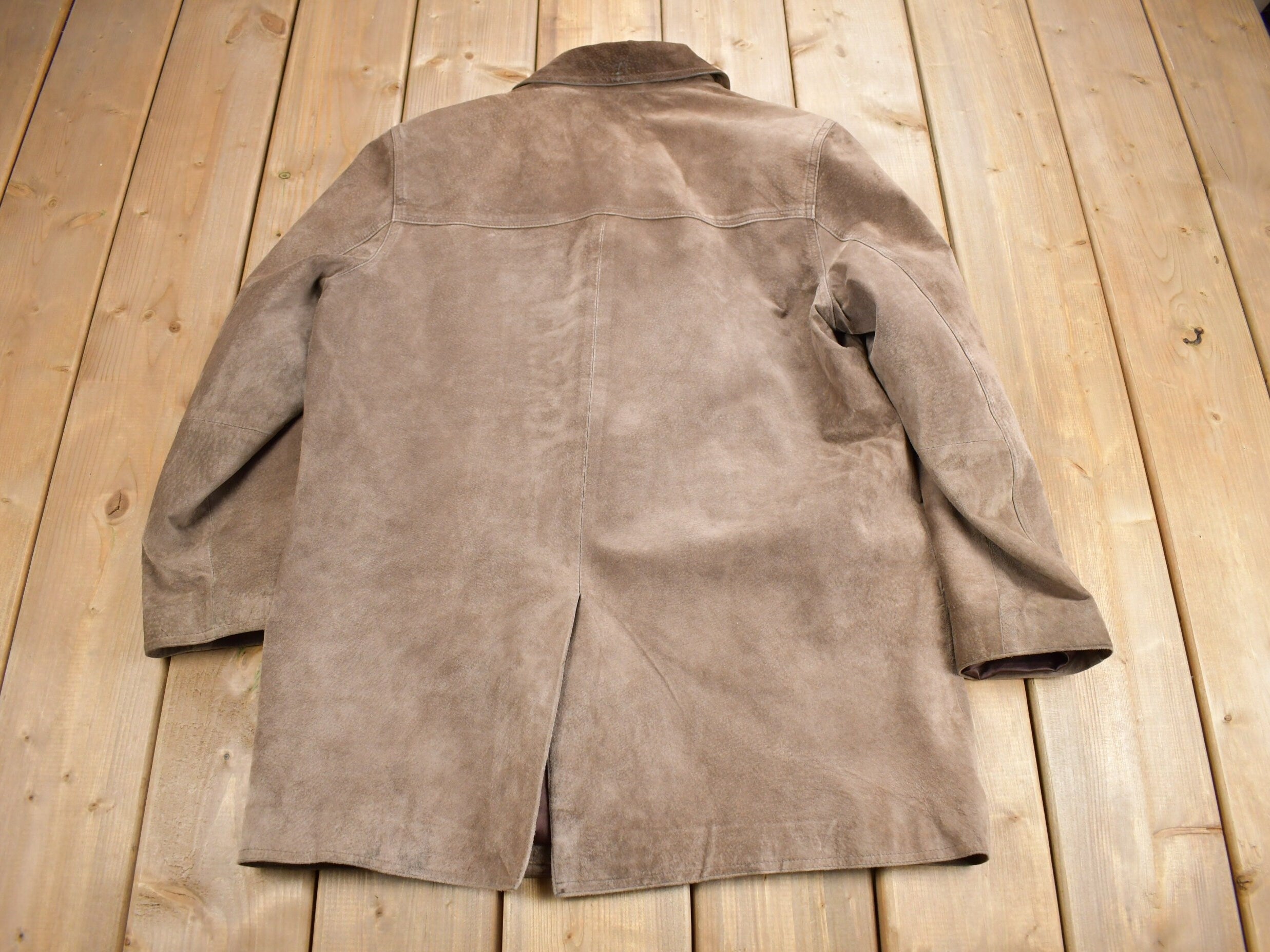 Vintage 1990s David Brooks Brown Leather Jacket /