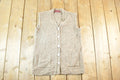 Vintage 90s Wool Knit Cardigan Vest - Chunky Button Up