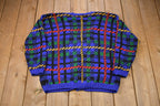 Vintage 1990s Izod Plaid Knitted Sweater