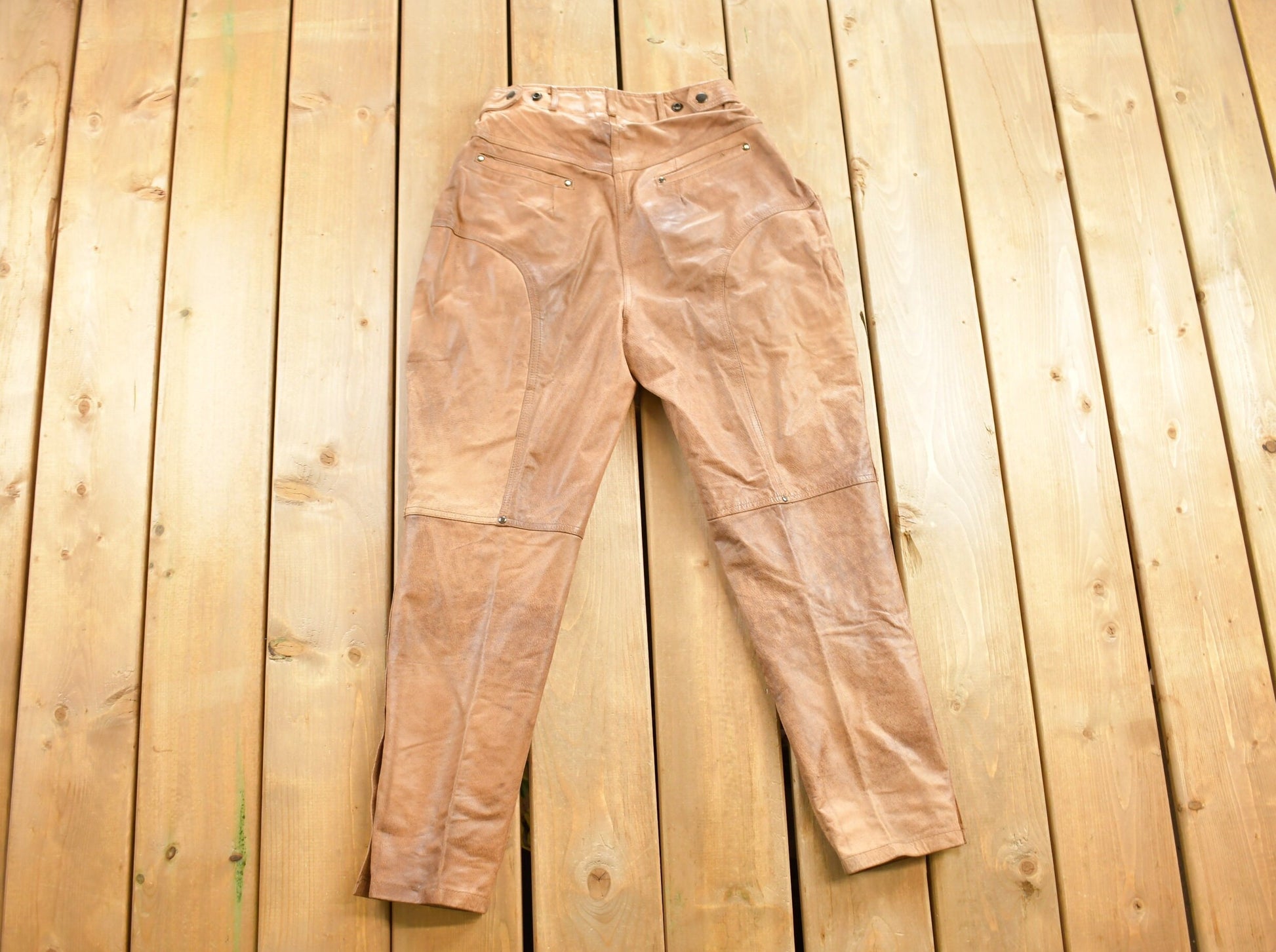 Vintage 1980s Alhambra Brown Leather Pants