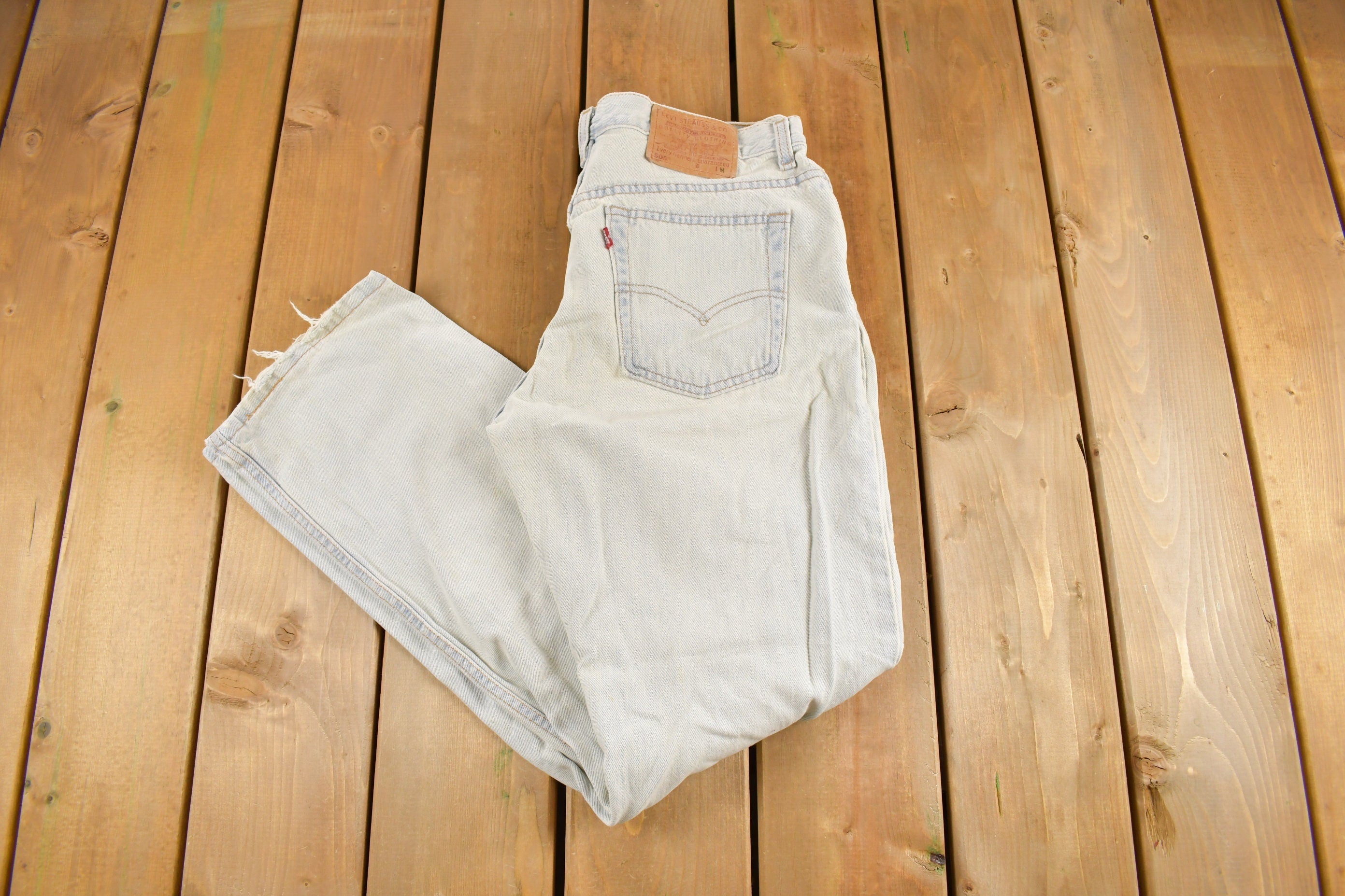 Vintage 1990s Levi's 505 Denim Low Rise Straight Leg Women's Jeans Size 34 x 31