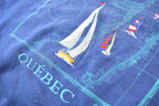 Vintage 1990s Graphic and Embroidered Quebec Sailing Crewneck Sweatshirt