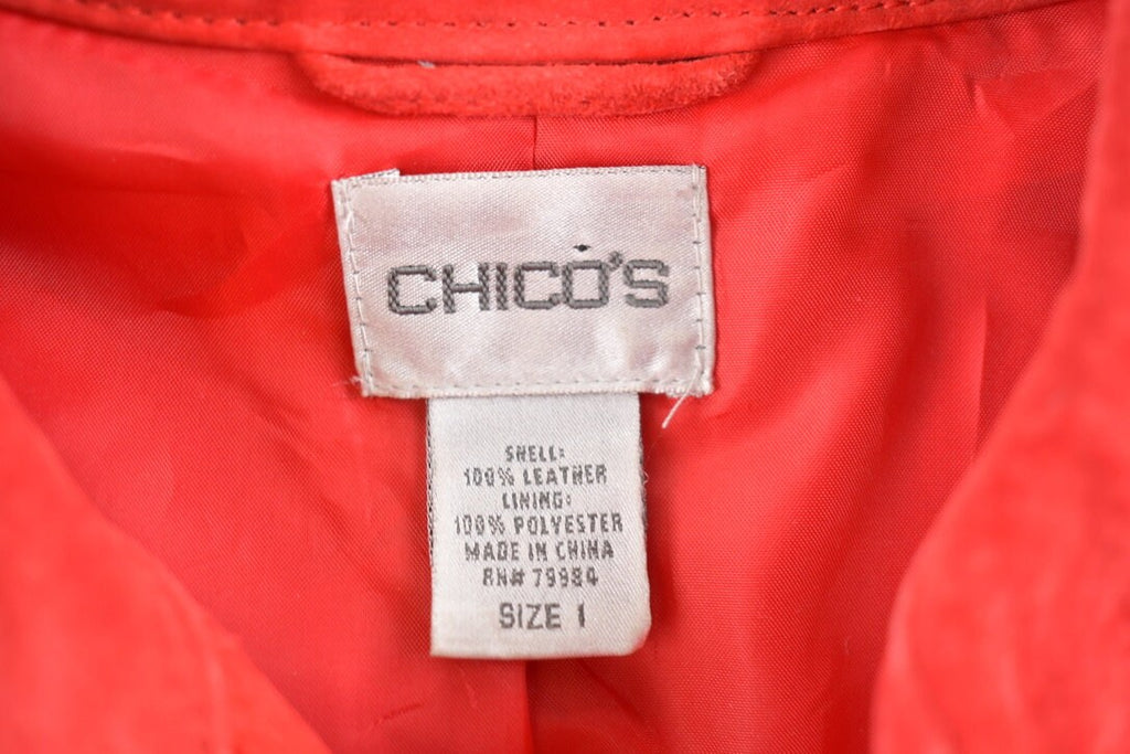 Vintage 1990s Chico's Red Suede Jacket