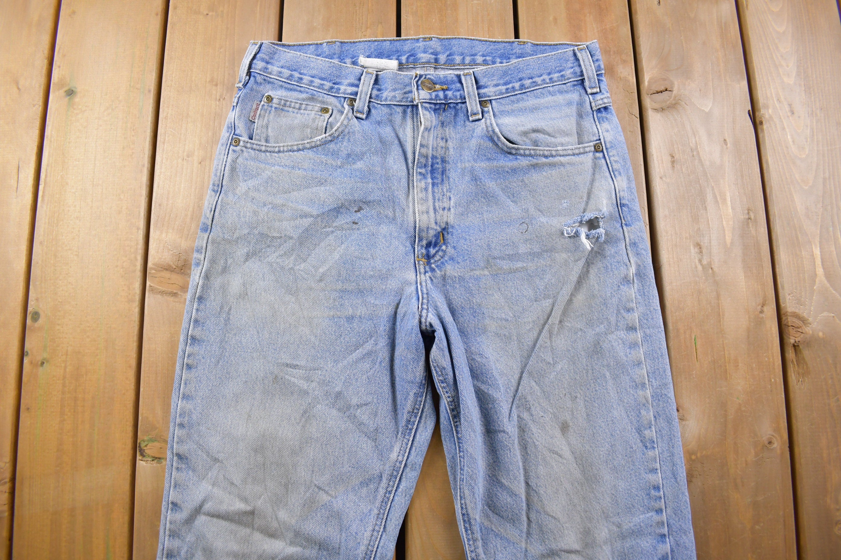 Vintage 1990s Carhartt Jeans Size 32 x 31 90s Carpenter Pants