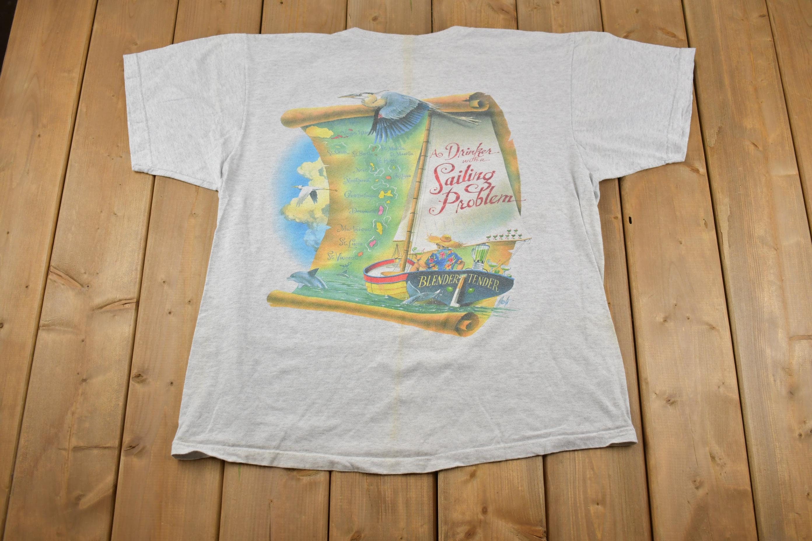 Vintage 1990s Caribbean Soul Sailing Vacation Made In USA Shirt
