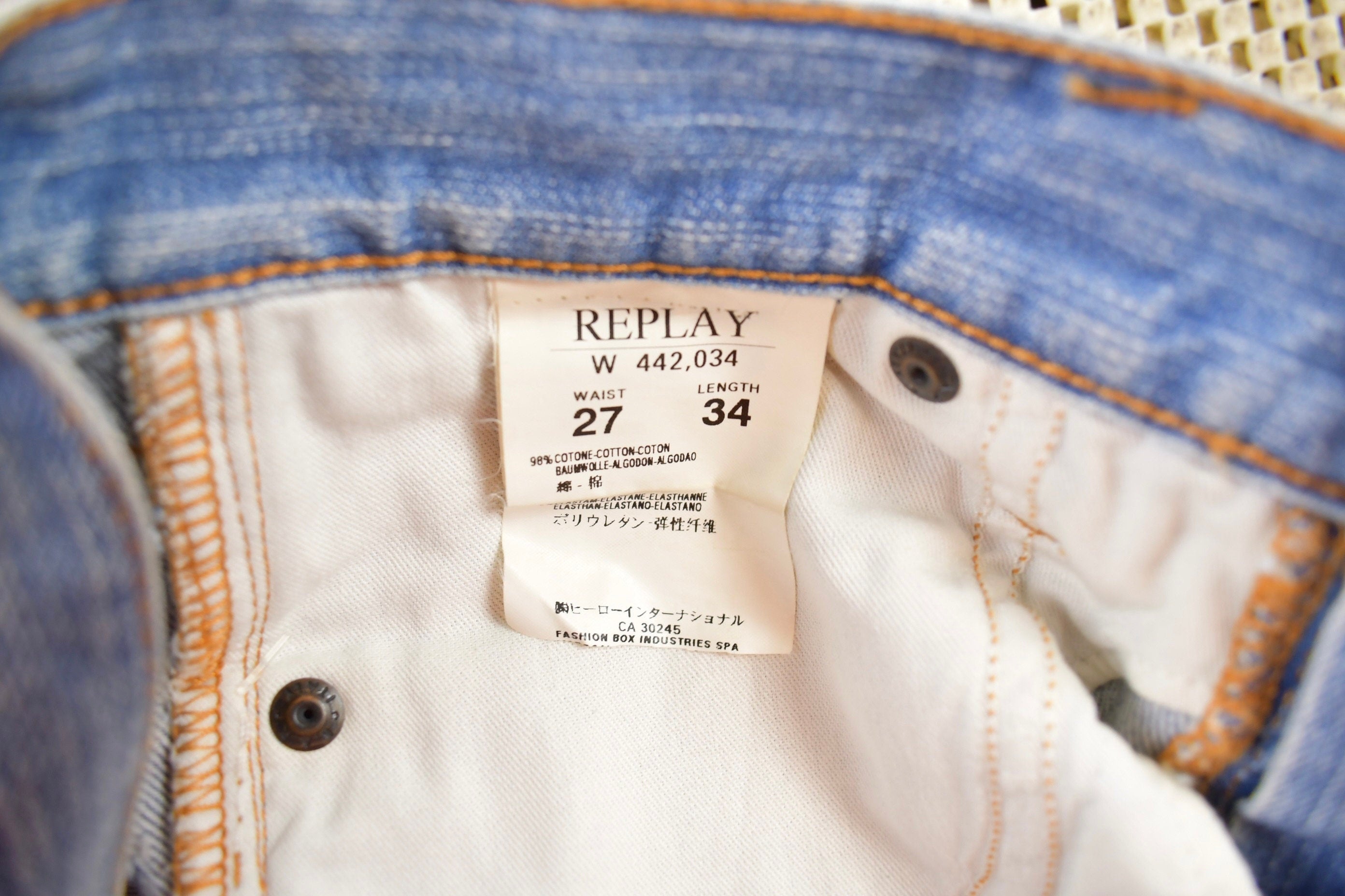Vintage 1990s Replay Denim Jeans Size 27x34