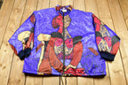 Vintage 1990s Maggie Lawrence All Over Print Full Zip Windbreaker