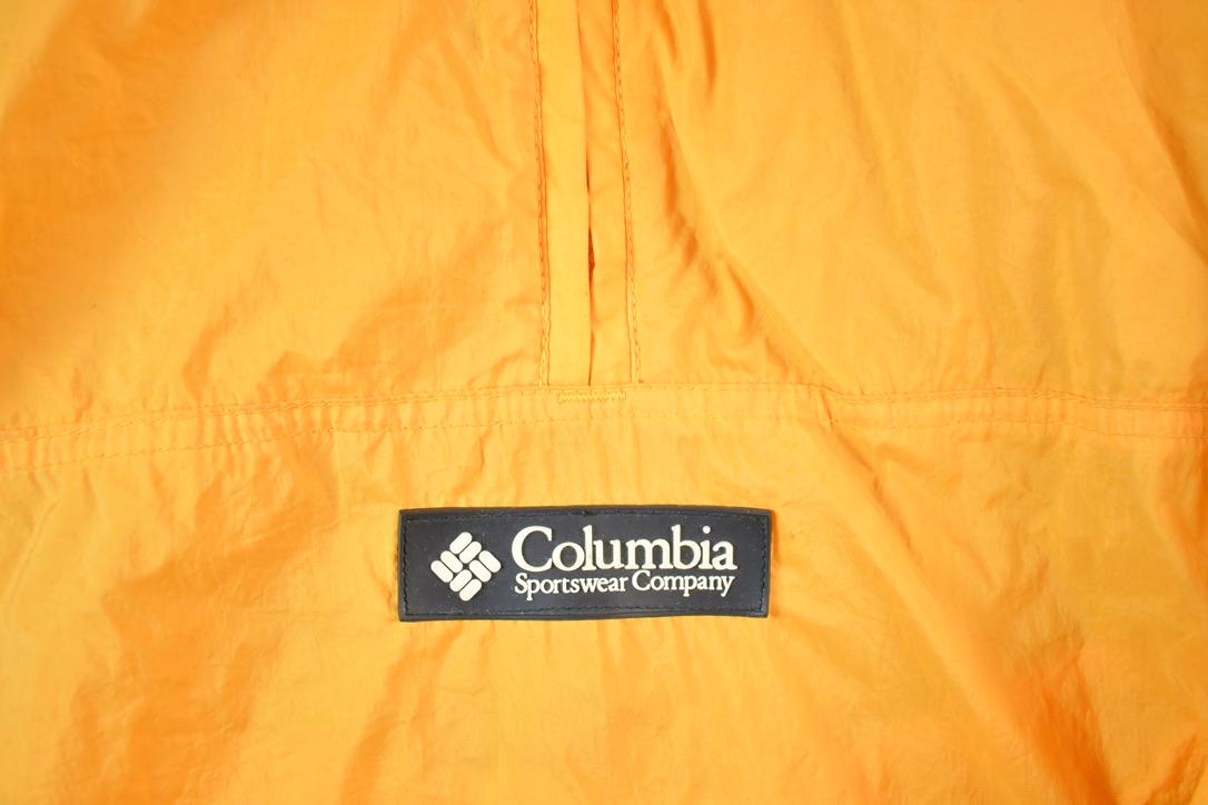 Vintage 1990s Columbia Colorblock Hooded Windbreaker Outdoors Jacket Made In USA