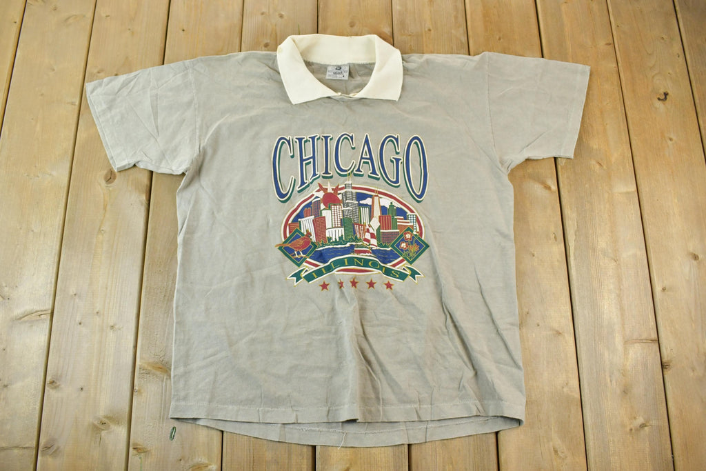 Vintage 1990s Chicago Collared Single Stitch T-Shirt