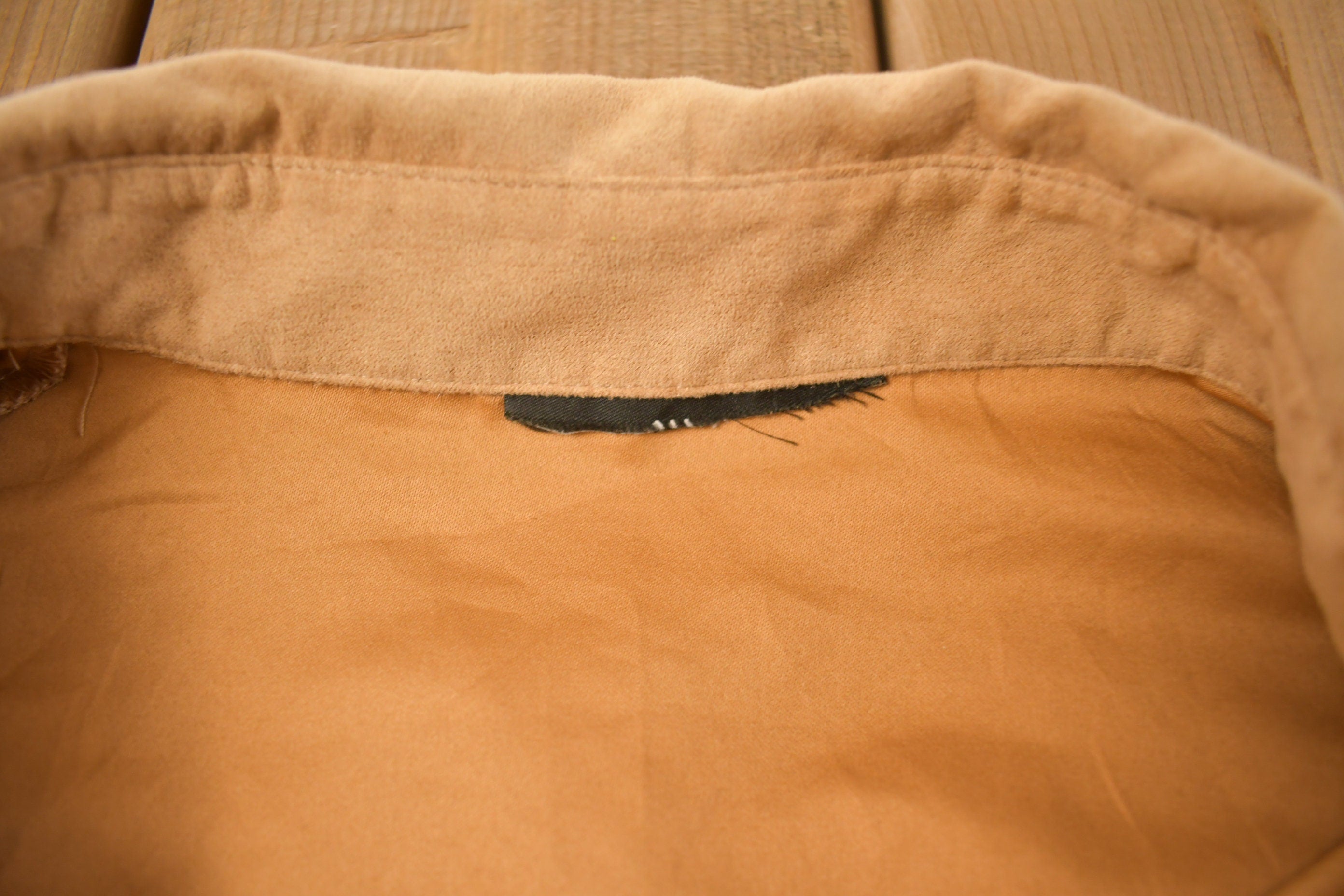 Vintage 1990s Blank Beige Button Up Shirt