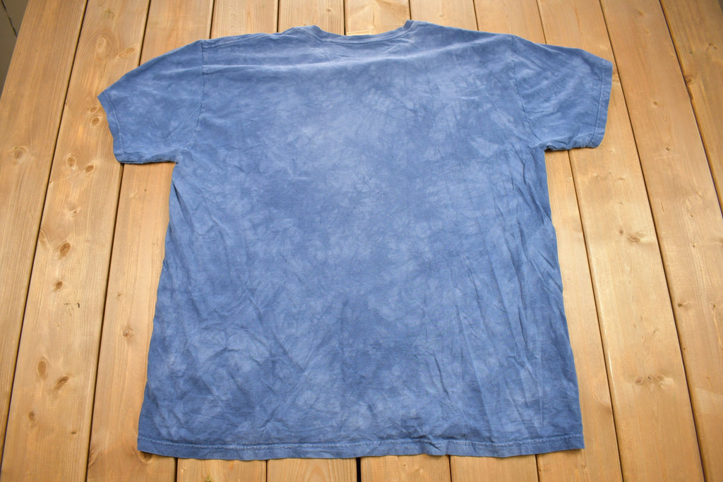 Vintage 1990s American EMT Services Graphic Tie Dye T Shirt