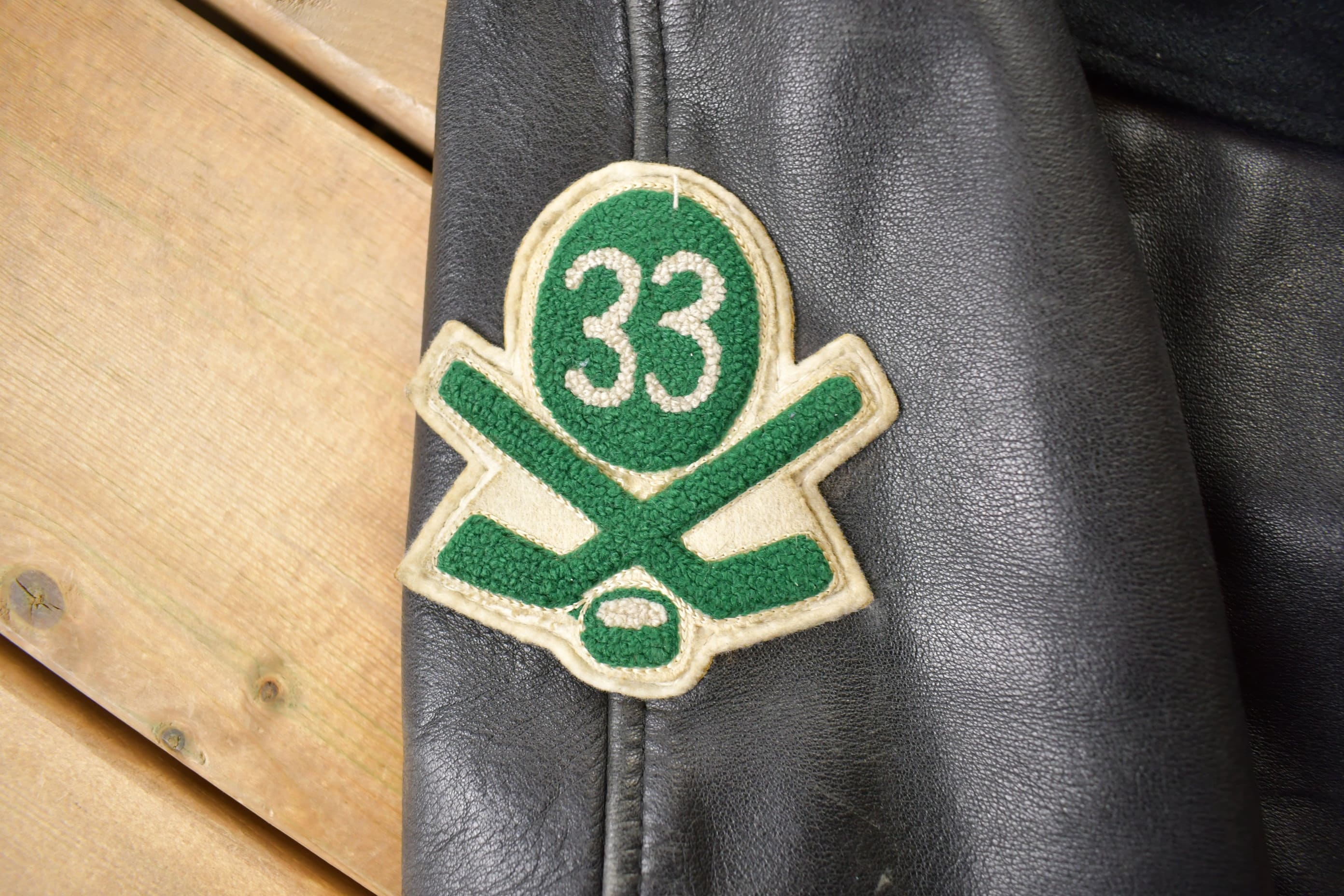 Vintage 1990s Stars Hockey Leather Letterman Varsity Jacket