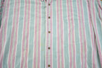 Vintage 1980s St John's Bay Pastel Striped Button Up Shirt