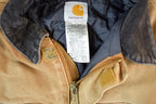 Vintage 1990s Carhartt Perfectly Distressed Collared Jacket Made In USA