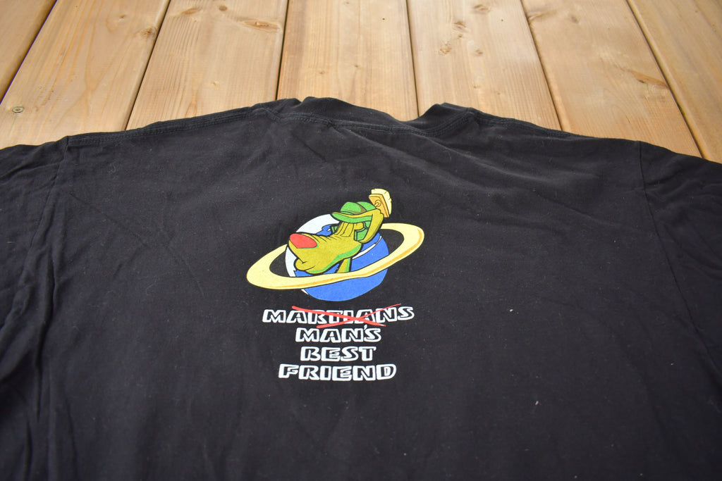 Vintage 1998 Marvin The Martian Looney Tunes Cartoon Graphic T-Shirt Made In USA