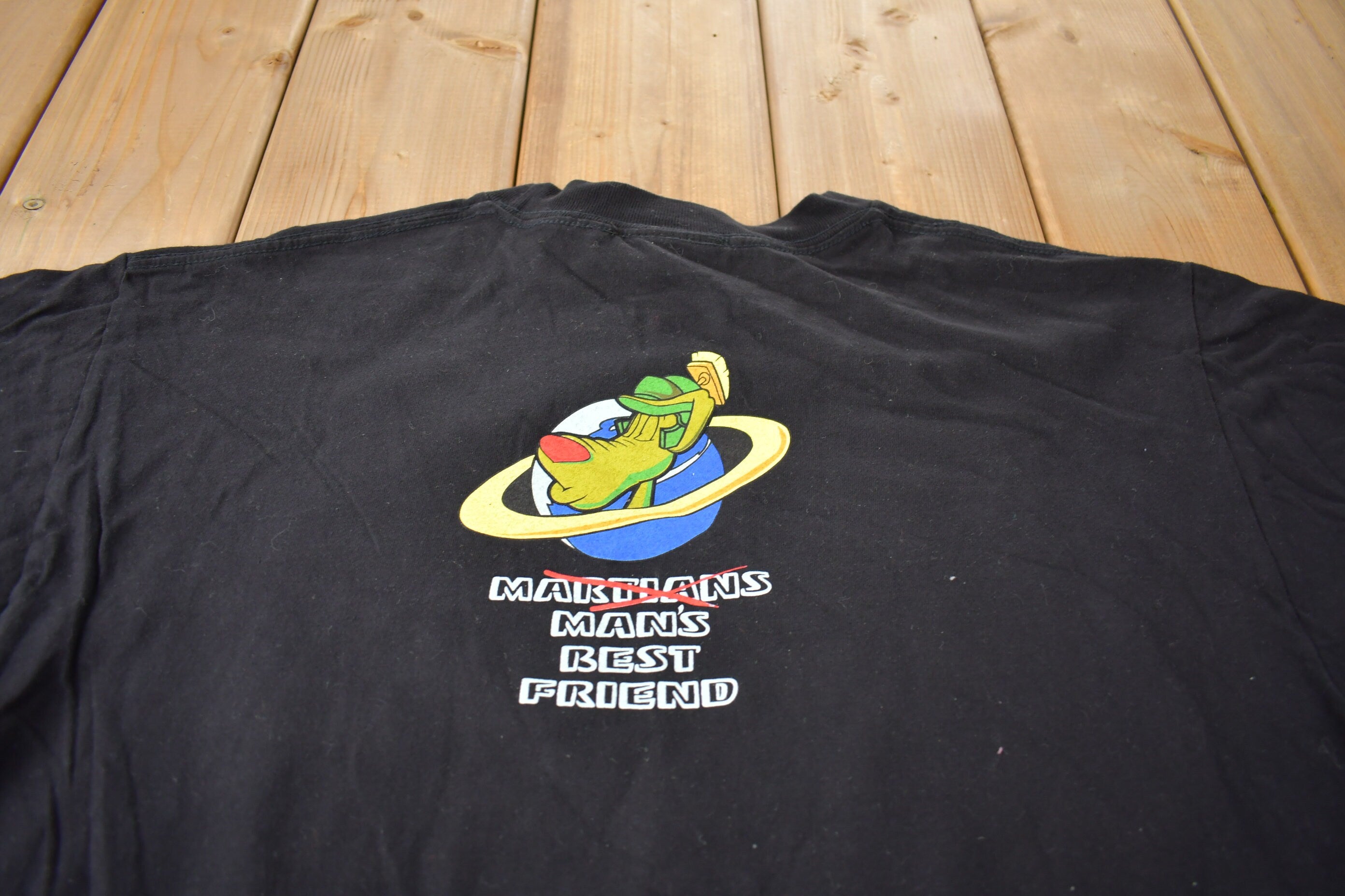 Vintage 1998 Marvin The Martian Looney Tunes Cartoon Graphic T-Shirt Made In USA