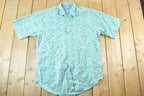 Vintage 1990s Berkley Paisley H2O Pure Water Washdown Button Up Shirt Men's L