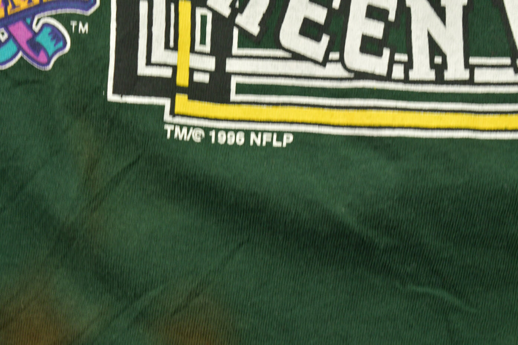 Vintage 1996 Green Bay Packers NFL Super Bowl Championship Graphic T Shirt