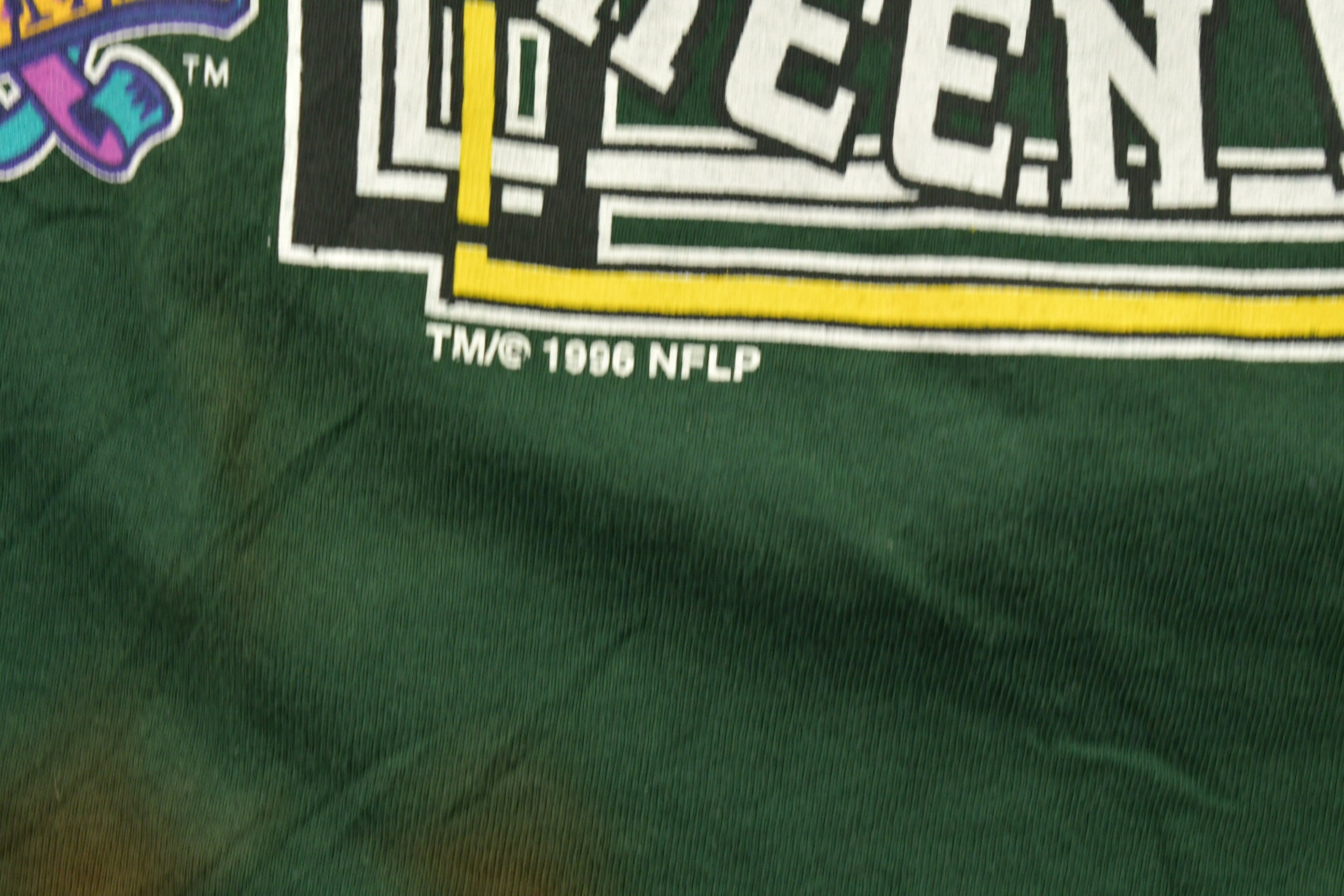 Vintage 1996 Green Bay Packers NFL Super Bowl Championship Graphic T Shirt