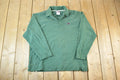 Vintage 1990s Tommy Jeans Souvenir Quarter Zip Crewneck Sweatshirt Made In USA