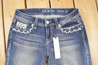 Vintage Deadstock Y2K Grace LA Bedazzled Low Rise Jeans Women's Size 27 x 32