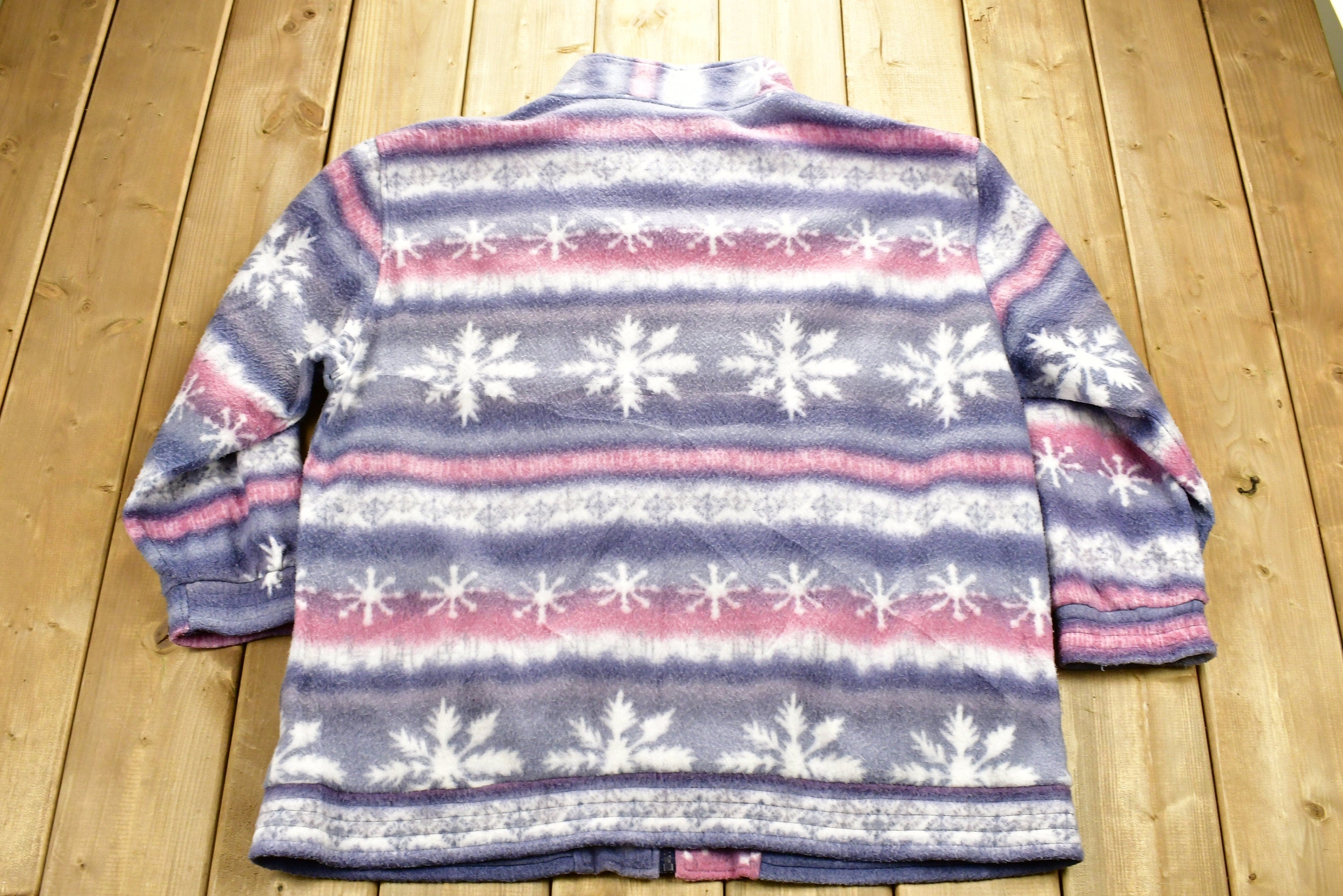 Vintage 1990s All Over Graphic Fleece Sweater