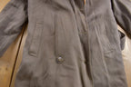 Vintage 1980s Fur Lined Grey Fur Collared Overcoat
