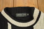 Vintage 1990s Compass Card Knitted Crewneck Sweater