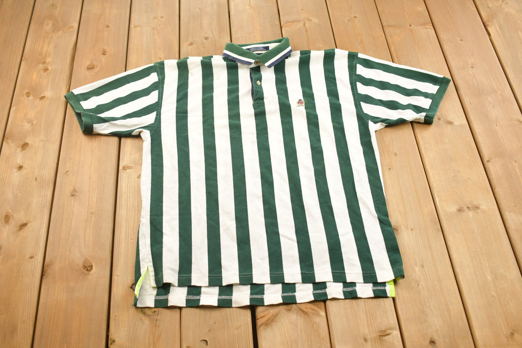 Vintage 1990s Tommy Hilfiger Striped Polo T-Shirt