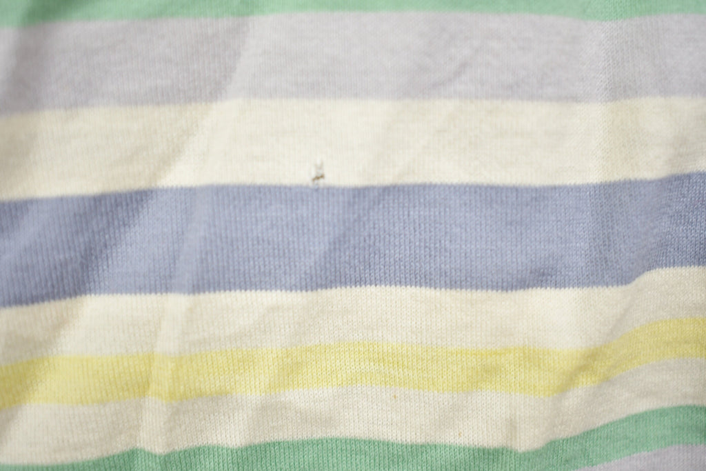 Vintage 1980s Ellettx Button Up Striped Short Sleeve Shirt