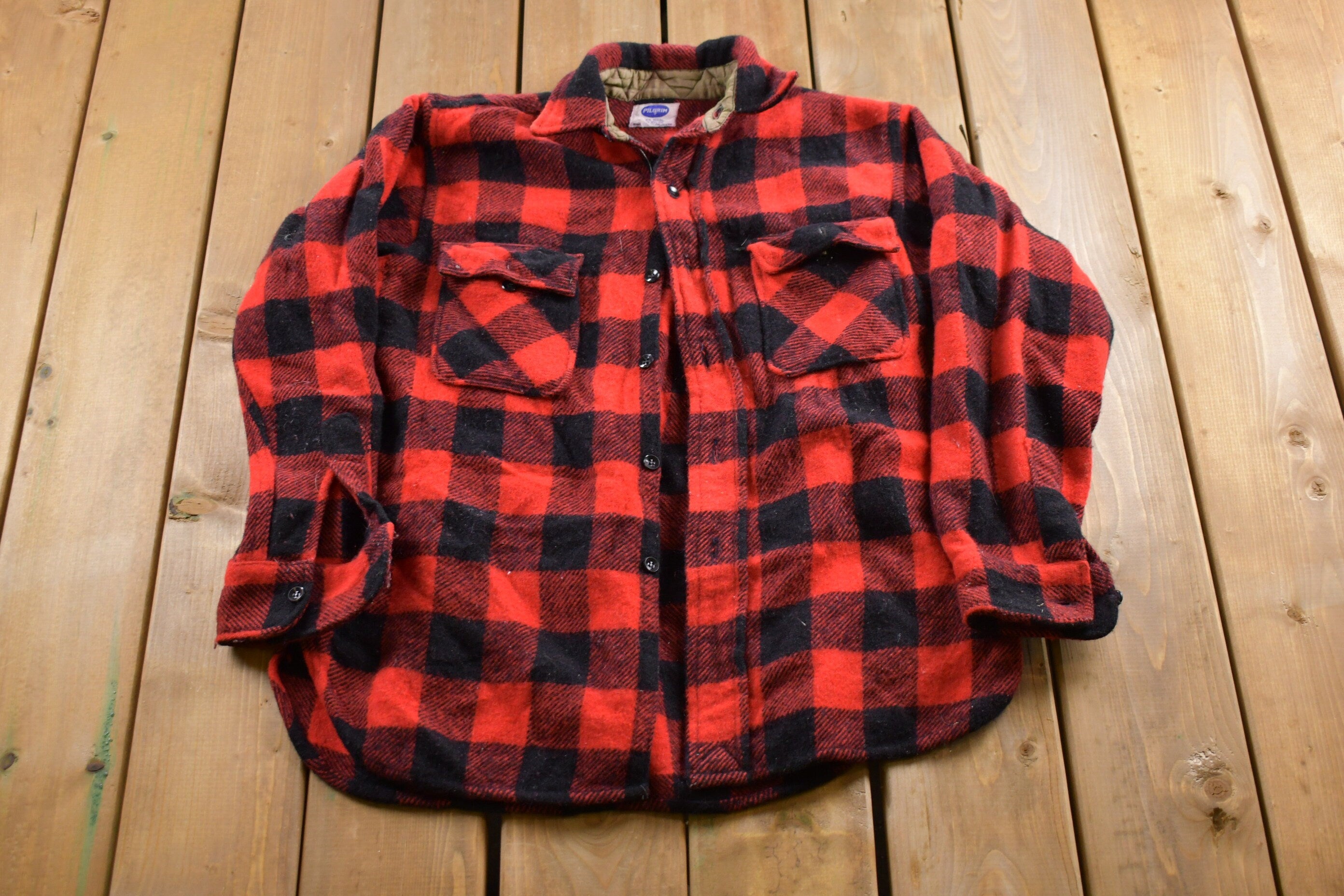 Vintage 1970s Pilgrim Plaid Button Up Shirt