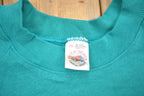 Vintage 1990s Blank Turquoise Crewneck Sweatshirt