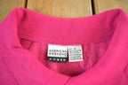 Vintage 1990s Floral Collared Sweater Women's 1X