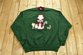 Vintage 1990's Santa Claus Embroidered Christmas Sweater , 90s Holiday Crewneck , Made In USA , Winter Wear , Festive Graphic Print