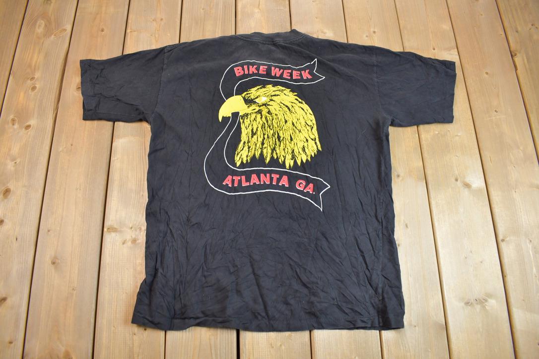 Vintage 1994 Black Bikers Week Atlanta Georgia Single Stitch Graphic T-Shirt